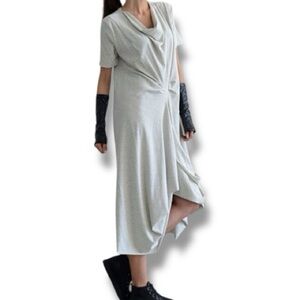 Metamorphoza Lagenlook Asymmetrical Marled Gray Dress Size XL